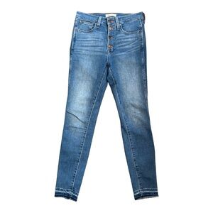 Madewell Size 28 10” High-Rise Skinny Jeans Raw Ankle hems